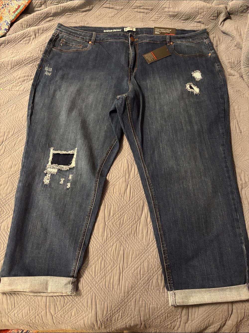 Apt. 9 Women's Dark Blue Boyfriend Jeans